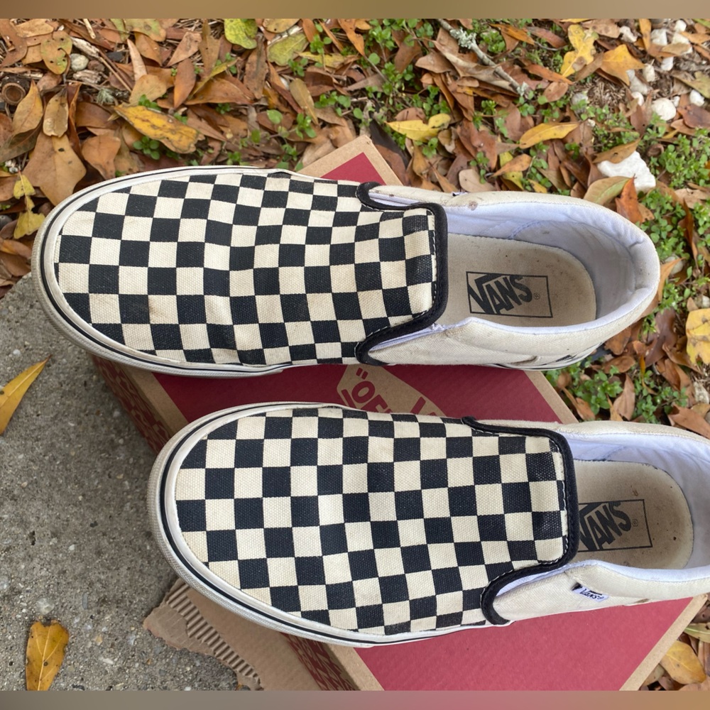 Vans Asher checkered slip on shoes
